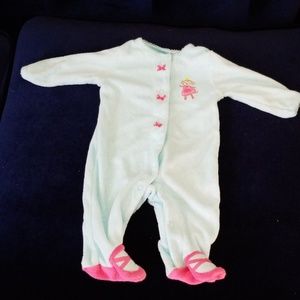 One piece footie for a new born